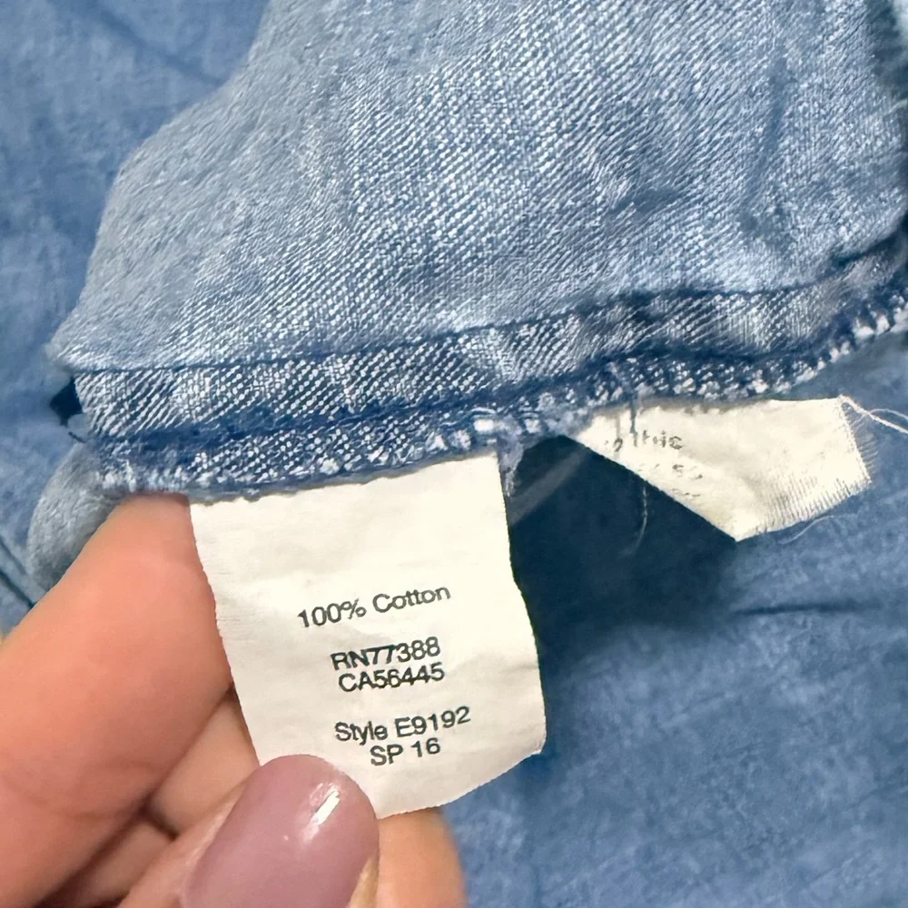 Madewell Button Down Chambray Shirt Dress - Picture 7 of 10